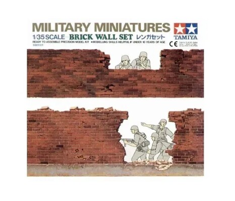 Scale model 1/35 Brick wall kit Tamiya 35028 детальное изображение Наборы деталировки Диорамы