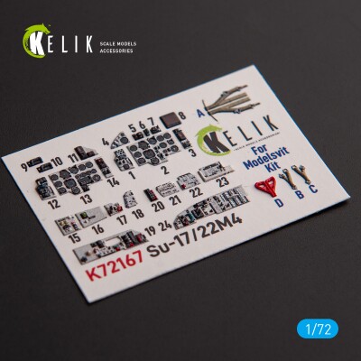 SU-17M4P/22M4 3D декаль інтер'єр для комплекту ModelSvit 1/72 KELIK K72167 детальное изображение 3D Декали Афтермаркет