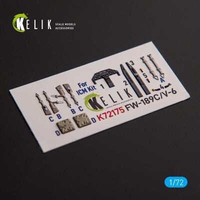 FW-189C/V-6 3D interior decal for kit ICM 1/72 KELIK K72175 детальное изображение 3D Декали Афтермаркет
