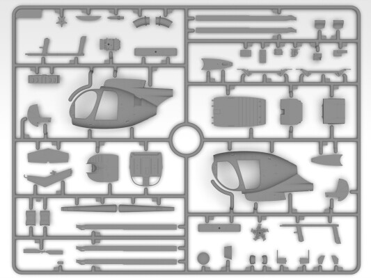 Сборная модель 1/48 Вертолет MH-6J с штурмовой группой Delta Force ICM 48371 детальное изображение Вертолеты 1/48 Вертолеты