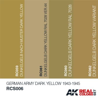 GERMAN ARMY DARK YELLOW 1943-1945 SET / Темно-жовті кольори німецької армії детальное изображение Наборы красок Краски