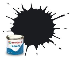 Черная глянцевая детальное изображение Эмалевые краски Краски