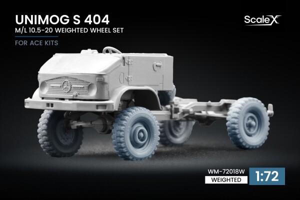 Набор колес (с деформацией) для Unimog S 404 M/L 10.5-20 от ACE ScaleX WM-72018W детальное изображение Колёса Афтермаркет