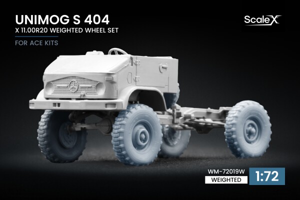 Набор колес (с деформацией) для Unimog S 404 X 11.00R20 от ACE ScaleX WM-72019W детальное изображение Колёса Афтермаркет