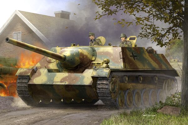 Assembled model of the German tank JagdPanzer III/IV (Long E) детальное изображение Бронетехника 1/35 Бронетехника