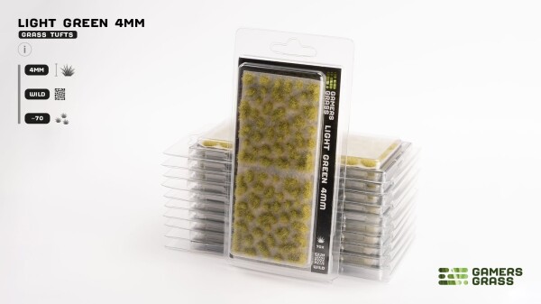 Набор пучков травы дикой светло-зелёной Light Green- Wild 4мм Gamers Grass GG4-LG детальное изображение Наборы деталировки Диорамы