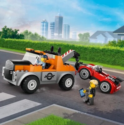 Конструктор LEGO City Эвакуатор и ремонт спортивных авто 60435 детальное изображение City Lego