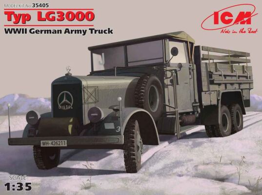 Typ LG3000, немецкий армейский грузовик ІІ МВ детальное изображение Автомобили 1/35 Автомобили