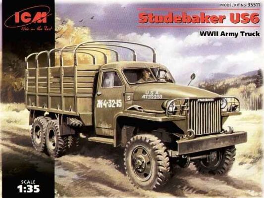 Studebaker US6, армійський вантажний автомобіль детальное изображение Автомобили 1/35 Автомобили