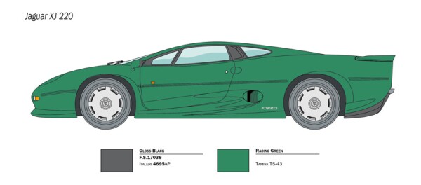 Збірна модель 1/24 Автомобіль Jaguar XJ220 Italeri 3631 детальное изображение Автомобили 1/24 Автомобили