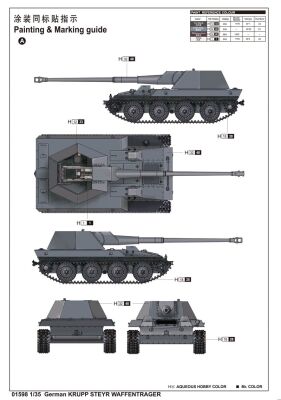 Збірна модель німецького танка KRUPP STEYR WAFFENTRAGER детальное изображение Бронетехника 1/35 Бронетехника