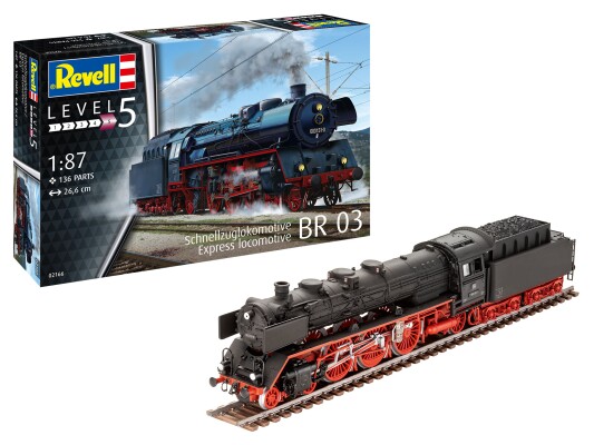 Scale model 1/87 locomotive Express BR 03 Revell 02166 детальное изображение Железная дорога 1/87 Железная дорога