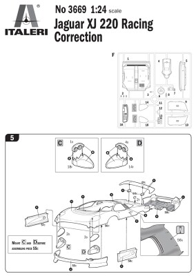 Збірна модель 1/24 Автомобіль Jaguar XJ220 Racing Italeri 3669 детальное изображение Автомобили 1/24 Автомобили