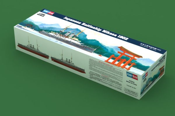 Сборная модель японского линкора Battleship Mikasa детальное изображение Флот 1/200 Флот