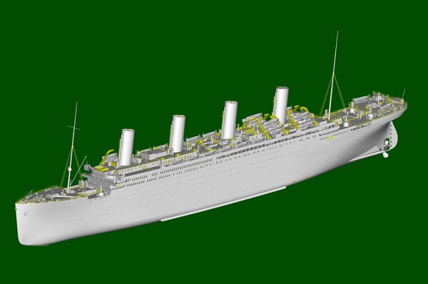 Scale model 1/200 Hospital ship Britannic Trumpeter 03721 детальное изображение Флот 1/200 Флот