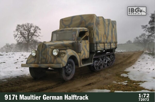 Збірна модель 1/72 917-тонний німецький напівгусеничний всюдихід Maultier IBG Models 72072 детальное изображение Автомобили 1/72 Автомобили