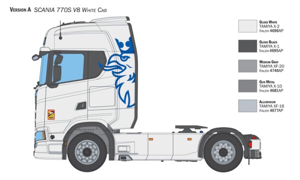 Збірна модель 1/24 вантажний автомобіль / тягач Scania 770 S V8 &quot;White Cab&quot; Italeri 3965 детальное изображение Грузовики / прицепы Гражданская техника