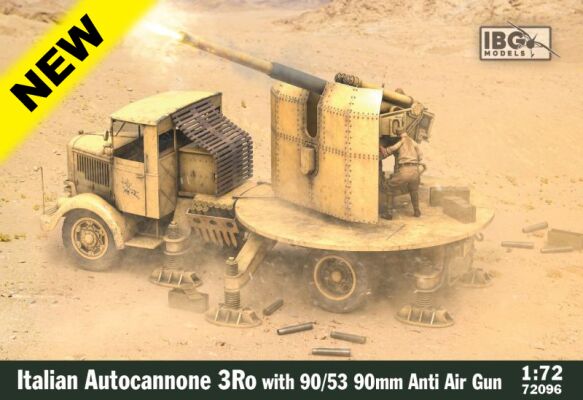 Italian Autocannone 3Ro with 90/53 90mm Anti-Aircraft Gun детальное изображение Автомобили 1/72 Автомобили
