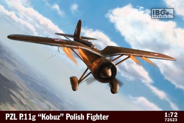 Збірна модель польського винищувача PZL P.11g &quot;Kobuz&quot; детальное изображение Самолеты 1/72 Самолеты