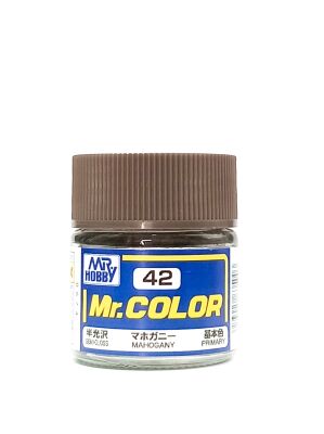 preview Mahogany semigloss, Mr. Color solvent-based paint 10 ml / Красное дерево полуматовый