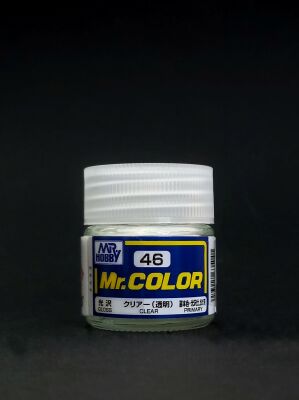 Clear gloss, Mr. Color solvent-based paint 10 ml / Прозрачный глянцевый бесцветный детальное изображение Нитрокраски Краски