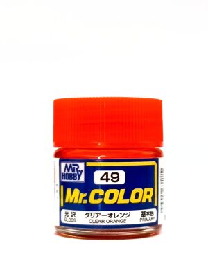 Clear Orange gloss, Mr. Color solvent-based paint 10 ml / Прозрачный оранжевый глянцевый детальное изображение Нитрокраски Краски