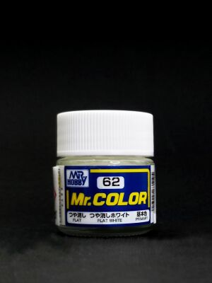 Flat White, Mr. Color solvent-based paint 10 ml. / Белый матовый детальное изображение Нитрокраски Краски