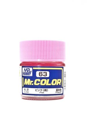  Pink gloss, Mr. Color solvent-based paint 10 ml. / Розовый глянцевый детальное изображение Нитрокраски Краски