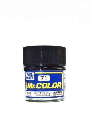 Midnight Blue gloss, Mr. Color solvent-based paint 10 ml / Полуночный синий глянцевый детальное изображение Нитрокраски Краски