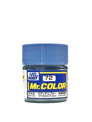 Intermediate Blue semigloss, Mr. Color solvent-based paint 10 ml / Промежуточный синий полуглянцевый детальное изображение Нитрокраски Краски