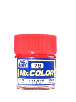 Shine Red gloss, Mr. Color solvent-based paint 10 ml / Сяючий червоний глянсовий детальное изображение Нитрокраски Краски