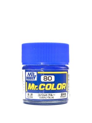 Cobalt Blue gloss, Mr. Color solvent-based paint 10 ml. (Кобальт Синий глянцевый) детальное изображение Нитрокраски Краски