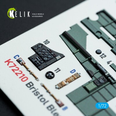 Bristol Blenheim Mk.IV 3D декаль інтер'єр для комплекту Airfix 1/72 KELIK K72210 детальное изображение 3D Декали Афтермаркет