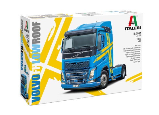Сборная модель 1/24 Грузовой автомобиль / тягач Volvo FH Low Roof Italeri 3967 детальное изображение Грузовики / прицепы Гражданская техника