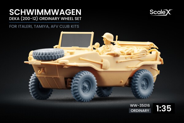 Набор колес для Schwimmwagen Deka (200-12) от Italeri, Tamiya, AFV club ScaleX WW-35017 детальное изображение Колёса Афтермаркет