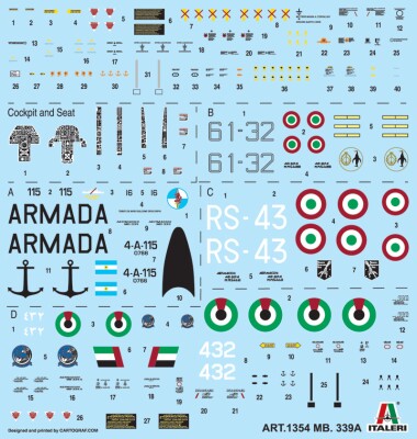 Збірна модель 1/72 Літак MB 339A Italeri 1354 детальное изображение Самолеты 1/72 Самолеты