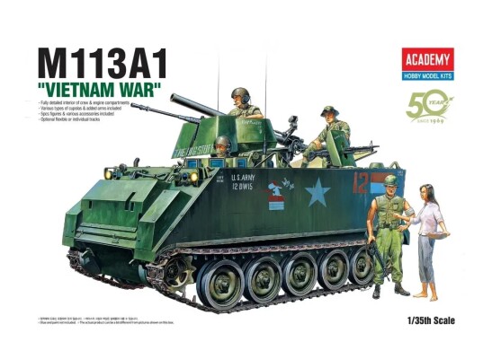 Сборная модель 1/35 БМП М113A1 &quot;Война во Вьетнаме&quot; Academy 13266 детальное изображение Бронетехника 1/35 Бронетехника