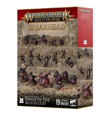 Игровой набор Warhammer AGE OF SIGMAR SPEARHEAD: BLADES OF KHORNE - FANGS OF THE BLOOD GOD детальное изображение Кхорниты Хаос