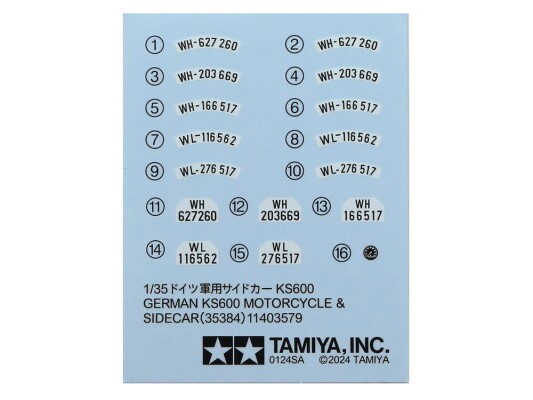 Збірна модель 1/35 Німецький мотоцикл KS600 з коляскою Tamiya 35384 детальное изображение Мотоцикл Военная техника