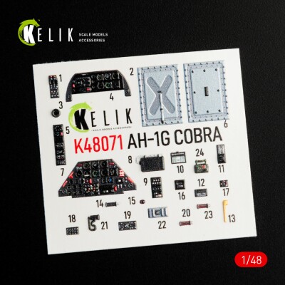 AH-1G 3D interior decal for ICM/SpecialHobby kit 1/48 KELIK K48071 детальное изображение 3D Декали Афтермаркет