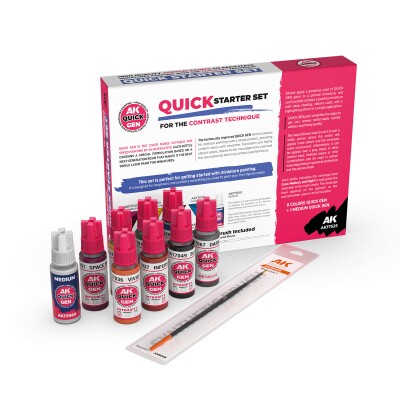 Starter set QUICK (8 QUICK GEN + 1 MEDIUM + 1 brush) AK-interactive 17525 детальное изображение Наборы красок Краски