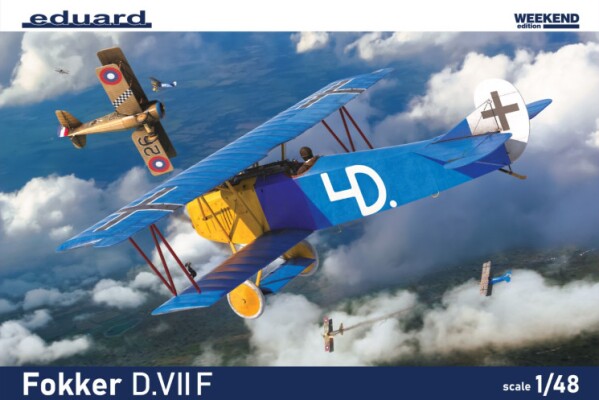 Сборная модель 1/48 Биплан Fokker D.VIIF Weekend Edition Эдуард 8483 детальное изображение Самолеты 1/48 Самолеты