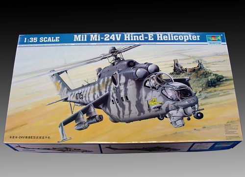 Scale model 1/35 Helicopter - Mil Mi-24V Hind-E Trumpeter 05103 детальное изображение Вертолеты 1/35 Вертолеты