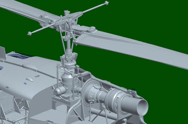 Scale model 1/35 UH-1B Huey fire support helicopter Trumpeter 05112 детальное изображение Вертолеты 1/35 Вертолеты
