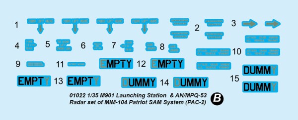Збірна модель 1/35 ЗРК M901 Patriot &amp; AN/MPQ-53 Trumpeter 01022 детальное изображение Зенитно ракетный комплекс Военная техника