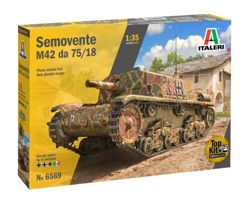 Збірна модель 1/35 Самохідна гармата М42 75/18 Italeri 6569 детальное изображение Артиллерия 1/35 Артиллерия