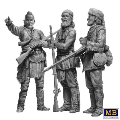 Збірна модель 1/35 Фігура Набір Мохікани - індіанські війни, XVIII століття MasterBox 35232 детальное изображение Фигуры 1/35 Фигуры