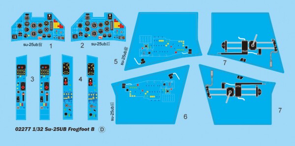 Збірна модель 1/32 Літак Су-25УБ Frogfoot B Trumpeter 02277 детальное изображение Самолеты 1/32 Самолеты