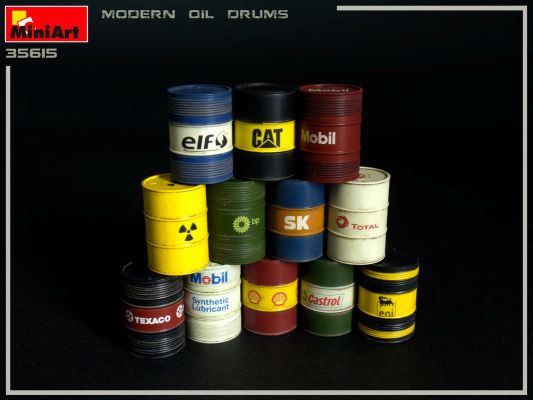 Modern Oil Barrels 200l. детальное изображение Аксессуары 1/35 Диорамы