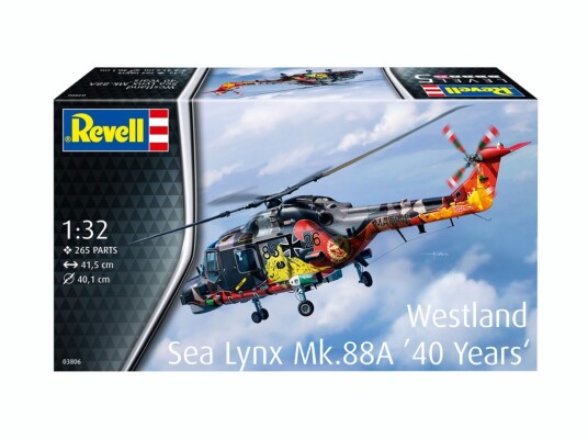 Збірна модель 1/32 Вертоліт Westland Sea Lynx MK.88 (спеціальне видання 40 років) Revell 03806 детальное изображение Вертолеты 1/32 Вертолеты